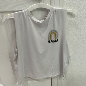 Mama rainbow muscle tee